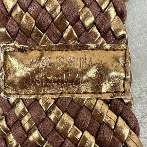 Brown and gold woven belt size M/L - Picture 4 of 4